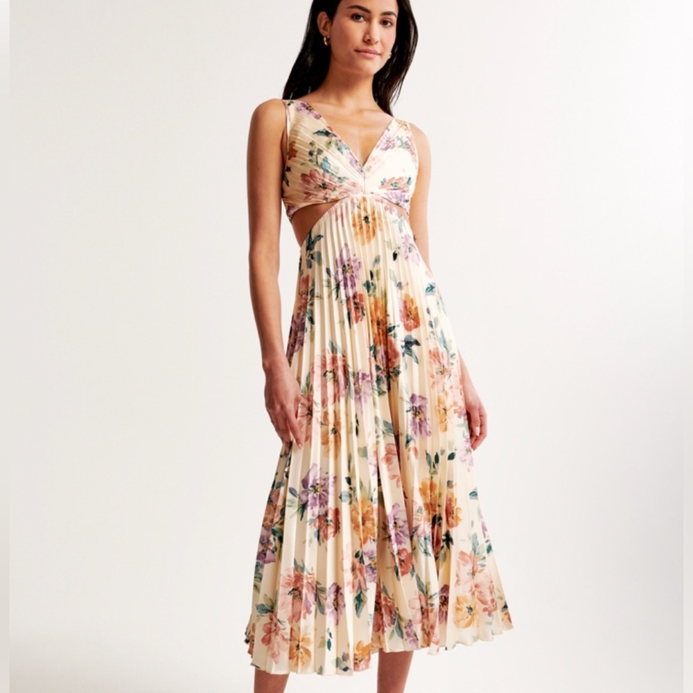 The A&F Giselle Pleated Cutout maxi dress